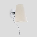 Faro wall luminaire LUPE E27 IP20, chrome, white 