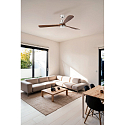Faro Ventilatore da soffitto LANTAU XL con telecomando IP20, nichel opaco, noce