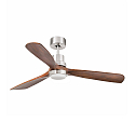 Ventilatore da soffitto LANTAU L con telecomando IP20, nichel opaco, noce