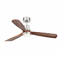 Faro Ventilateur plafonnier LANTAU L avec t�l�commande IP20, nickel mat, noyer