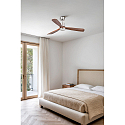 Faro Ventilateur plafonnier LANTAU L avec t�l�commande IP20, nickel mat, noyer