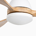 Faro Ventilateur plafonnier POROS L avec t�l�commande IP20, blanc mat, pin