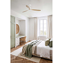 Faro Ventilateur plafonnier POROS L avec t�l�commande IP20, blanc mat, pin