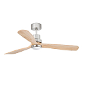Ventilatore da soffitto LANTAU L con telecomando IP20, nichel opaco, pino
