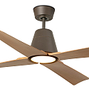 Faro Ventilateur plafonnier TYPHOON M avec t�l�commande IP44, marron, �rable
