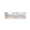 ceiling recessed luminaire HYDE SQ 2 flames GU10 IP20, white matt 