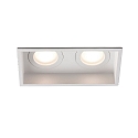 ceiling recessed luminaire HYDE SQ 2 flames GU10 IP44, white matt 