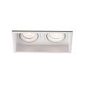 ceiling recessed luminaire HYDE SQ 2 flames GU10 IP20, white matt 