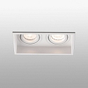 Faro ceiling recessed luminaire HYDE SQ 2 flames GU10 IP20, white matt 