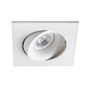 ceiling recessed luminaire ARGON square, swivelling GU10 IP20, white matt 