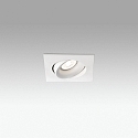 Faro ceiling recessed luminaire ARGON square, swivelling GU10 IP20, white matt 