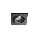 ceiling recessed luminaire ARGON square, swivelling GU10 IP20, black matt 