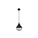 pendant luminaire CLAIRE E27 IP20, black glossy 