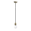 pendant luminaire ART 1 flame E27 IP20, antique gold 