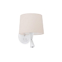 Luminaire mural CONGA E27 IP20, beige, blanc mat 