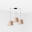 Luminaire  suspension SAMBA 3 flammes E27 IP20, beige, noir mat 