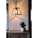 Faro pendant luminaire ROSE E27 IP20, black matt 
