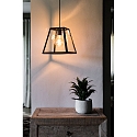 Faro pendant luminaire ROSE E27 IP20, black matt 
