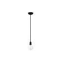 pendant luminaire ART 1 flame E27 IP20, black 