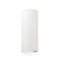 wall luminaire COTTON 2 flames, half round E27 IP20, white matt 