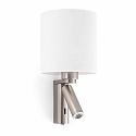 wall luminaire ROB SHADE E27 IP20, nickel satined 