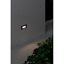 Outdoor LED Wandleuchte DART RCT 100, 3,1W, 2700K, IP65, schwarz