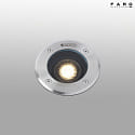 Faro Outdoor LED Einbaudownlight GEISER 180 10° 12,5W, 3000K, IP67, verstellbar, grau