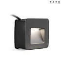 Faro Applique da esterno NASE SQ LED IP44, grigio scuro 