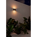 Faro outdoor wall luminaire KAULA up / down, 2 flames LED IP44, satined 