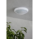 Faro wall luminaire DAKRON E27 IP65, white matt 