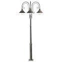outdoor floor lamp NÁUTICA 3 flames E27 IP33, rust brown