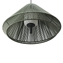 Faro outdoor pendant luminaire SAIGON OUT E27 IP44, dark grey, olive green 