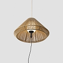 outdoor pendant luminaire SAIGON OUT E27 IP44, dark grey, ochre yellow