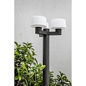 Faro outdoor floor lamp MUFFIN 3 flames E27 IP44, dark grey  Faro outdoor floor lamp MUFFIN 3 flames E27 IP44, dark grey