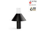 Faro Lampe de table FUJI LED IP44, satiné, noir 
