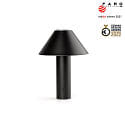Faro Lampe de table FUJI LED IP44, satiné, noir 