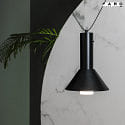 Faro Lampe de table FUJI LED IP44, satiné, noir 