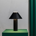 Faro table lamp FUJI LED IP44, satined, black 