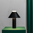 Faro table lamp FUJI LED IP44, satined, black 