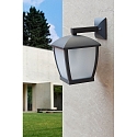 Faro Luminaire mural WILMA E27 IP44, gris fonc 