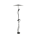 floor lamp CLAP 1266 2 flames LED IP65, black 
