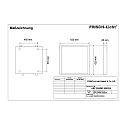 Frisch-Licht LED Aufbau-Panel, IP44 IK07, eckig, mikroprismatisch, DALI dimmbar, wei, 62x62xcm, 41W 3000K 5000lm