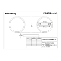 Frisch-Licht Downlight ADL2235A.1584DA plat, rond, contrlable par DALI IP20, blanche gradable