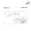 Frisch-Licht LED Downlight, 15W, 4000K, 1900lm, IP65, silver