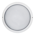 LED Auenwandleuchte 27cm, IP65, 12W, 4000K, 1500lm, rund, Abdeckung opal, wei