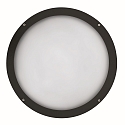 LED Auenwandleuchte 39,5cm, IP65, 24W, 3000K, 3000lm, rund, schwarz