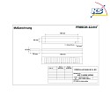 Frisch-Licht LED Surfaced /Pendant grid luminaire, direct, 26W, 3000K, 3400lm, IP20, UGR < 19, DALI dimmable, white