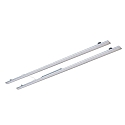 LED-Umrüstungssatz mit Magnetbefestigung T5/T8 auf LED, 113cm, 2-flammig, 11,5W, 4000K, 4450lm, IP20, IK07, Multipower, silber