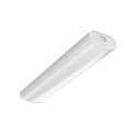 LED Damp-proof luminaire, convex, 13/17/20/24W, 3000K, 2800lm, IP40, white