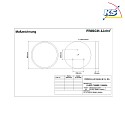 Frisch-Licht LED Ceiling and Pendant luminaire, direct, MP, 106W, 4000K, 10600lm, IP40, DALI dimmable, white